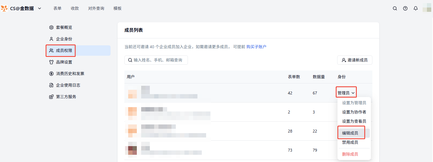 PC|成员管理|点击成员行的「编辑成员」按钮弹出编辑弹窗以修改成员姓名