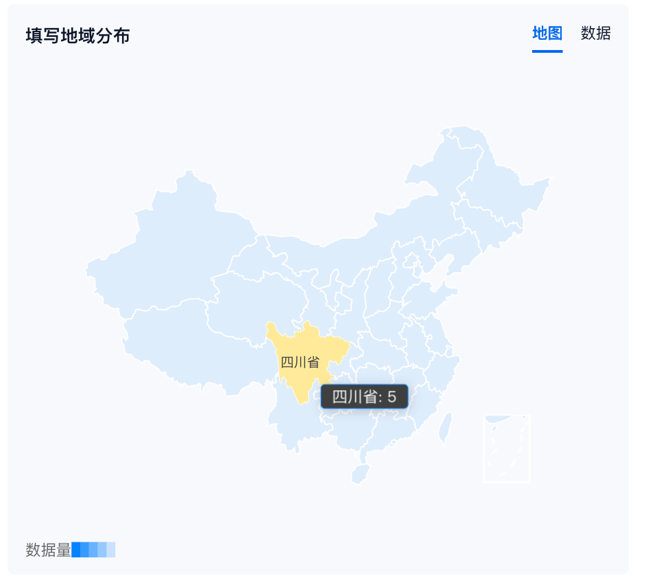 PC|报表|地域分布报表用中国地图高亮显示四川省数据